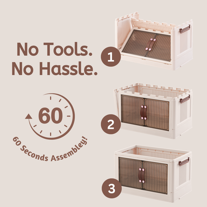 33 QT Proktik Foldable Cabinet (3-Layer Set)