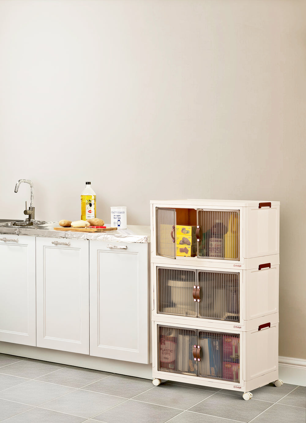 95QT Proktik Foldable Cabinet (3-Layer Set)