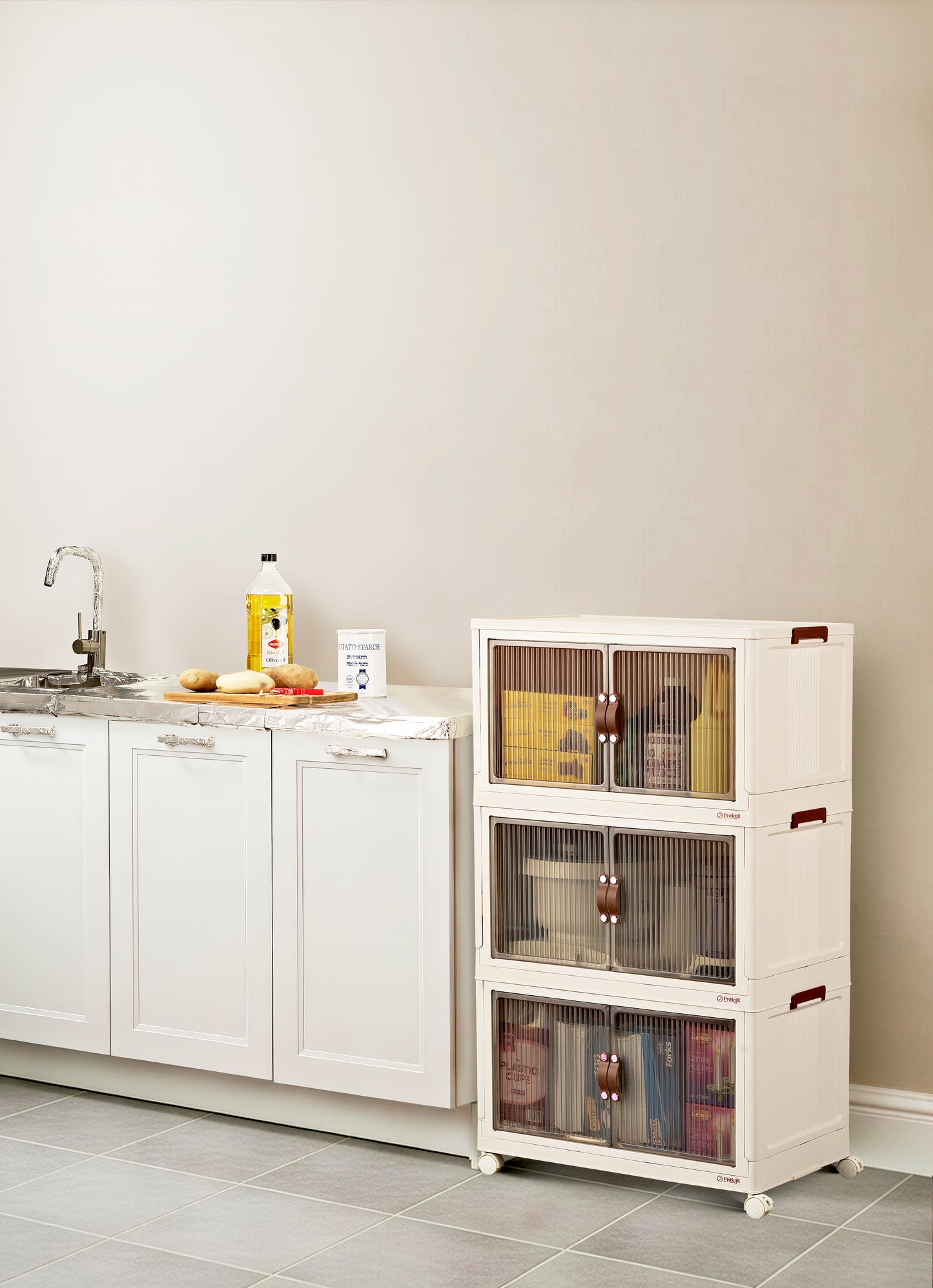 95QT Proktik Foldable Cabinet (3-Layer Set)