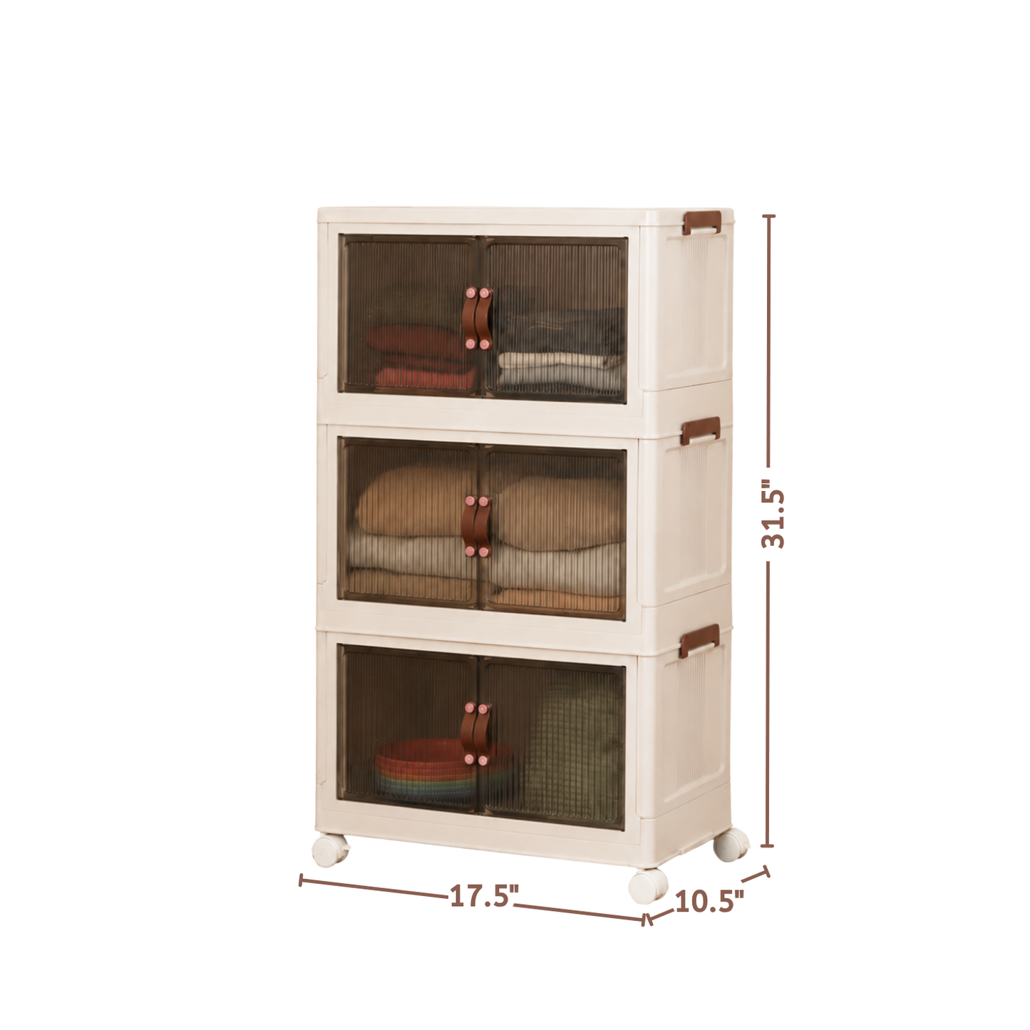 33 QT Proktik Foldable Cabinet (3-Layer Set)