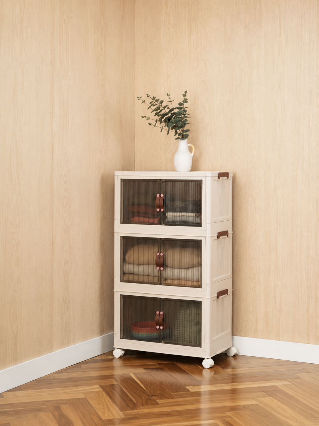 33 QT Proktik Foldable Cabinet (3-Layer Set)