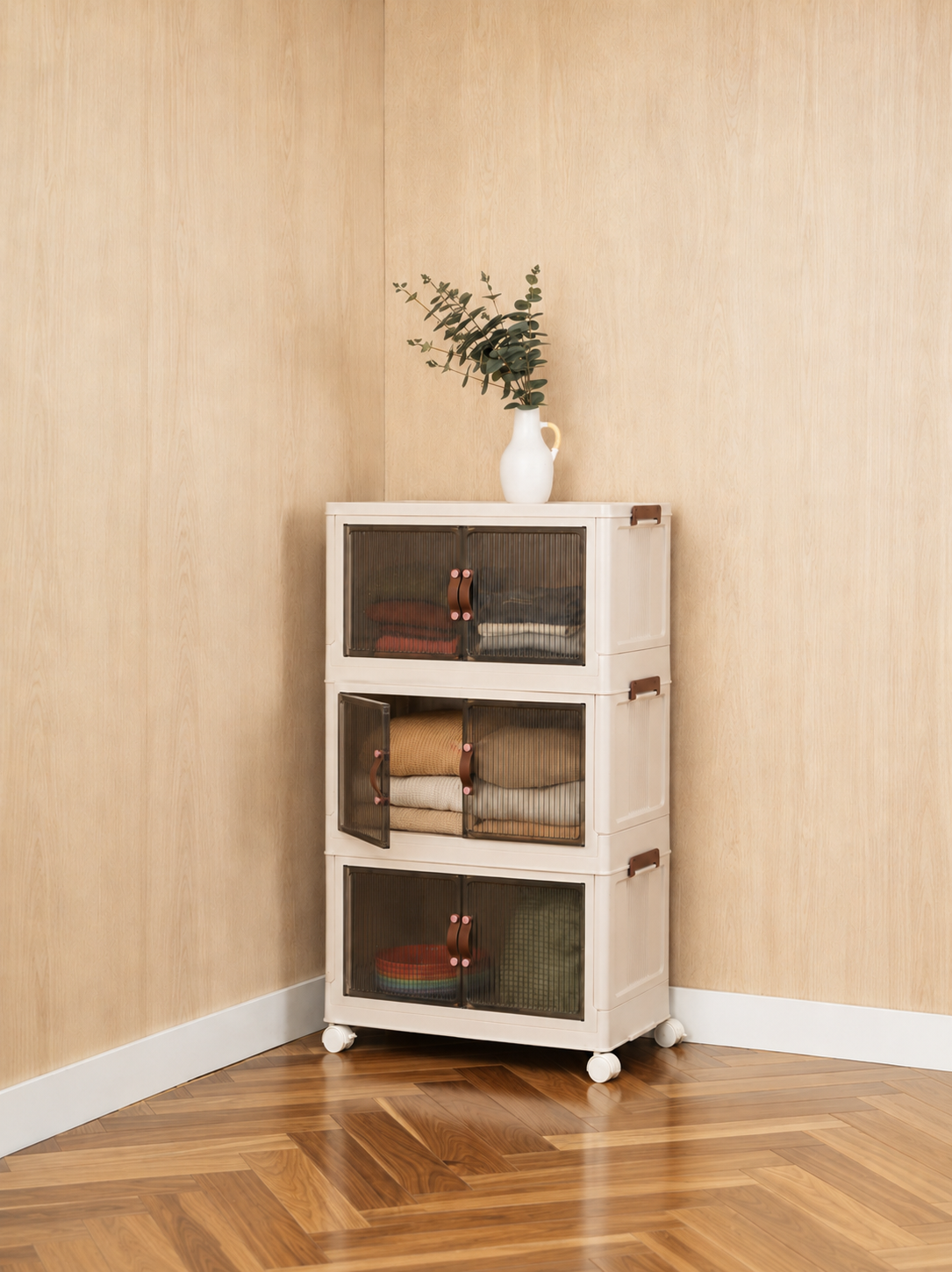 33 QT Proktik Foldable Cabinet (3-Layer Set)