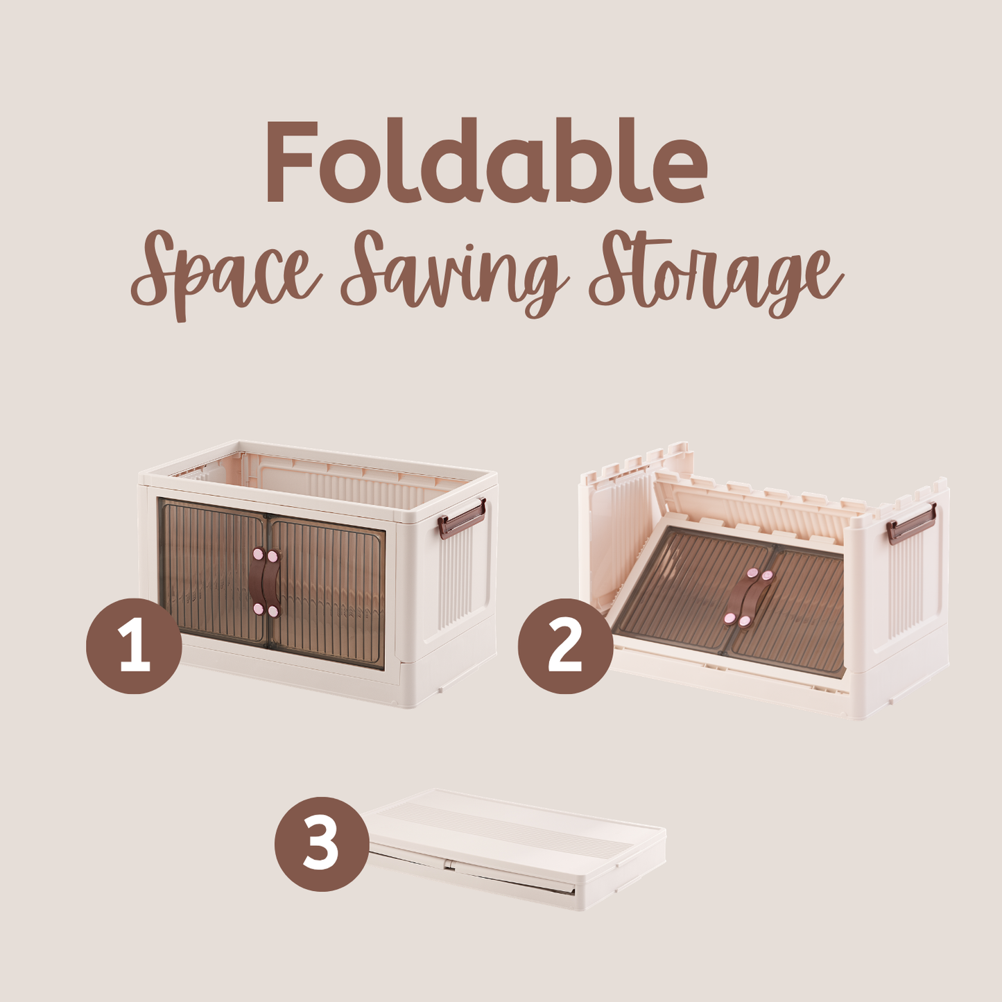 33 QT Proktik Foldable Cabinet (3-Layer Set)